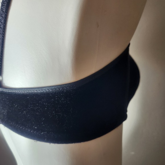 Vintage Victoria Secret Black Velvet Bra Y2K Mini Bustier Corset Dream Angel - Picture 11 of 15